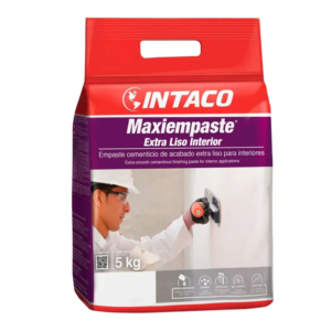 Empaste liso cementicio interior 5 kilogramos para un acabado extra liso duradero - INTACO